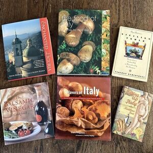 Italian Cookbook Lot 6 Hardcover Books Sicily Liguria Regional Cooking Recipes